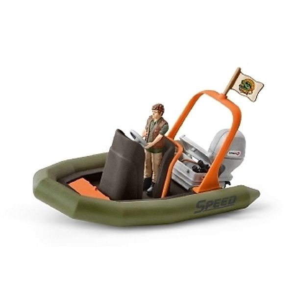 Schleich Schlauchboot mit Ranger, Kunststoff-Figuren, Schleich®