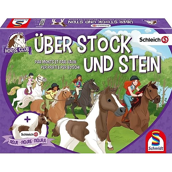 SCHMIDT SPIELE Schleich, Über Stock und Stein (Kinderspiel)