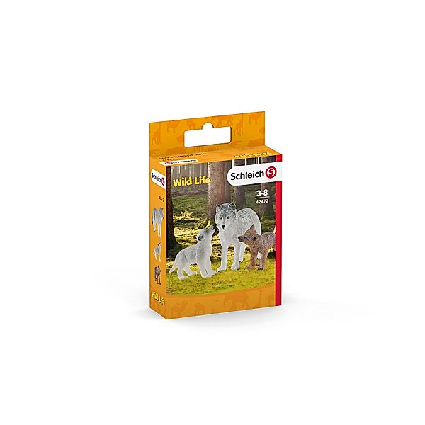 schleich® Schleich Wild Life - Wolfsmutter mit Welpen, 9x13,7 cm, Schleich®