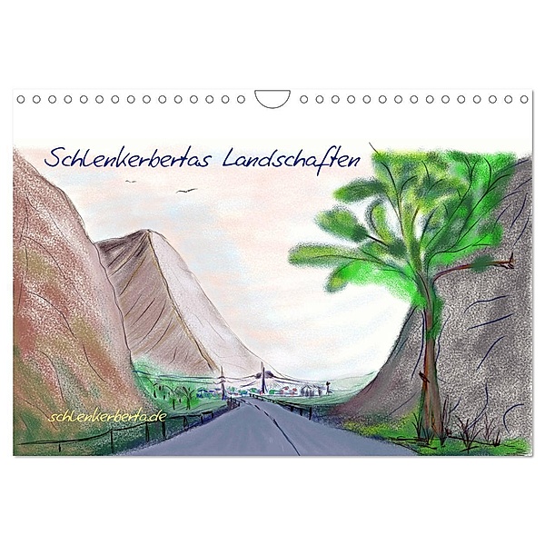 Schlenkerbertas Landschaften (Wandkalender 2024 DIN A4 quer), CALVENDO Monatskalender, Beate Lindner