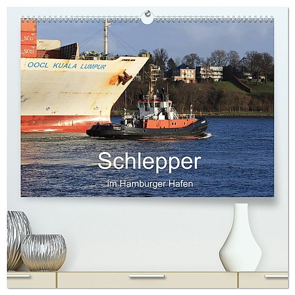 Schlepper im Hamburger Hafen (hochwertiger Premium Wandkalender 2025 DIN A2 quer), Kunstdruck in Hochglanz, Calvendo, Andre Simonsen / Hamborg-Foto