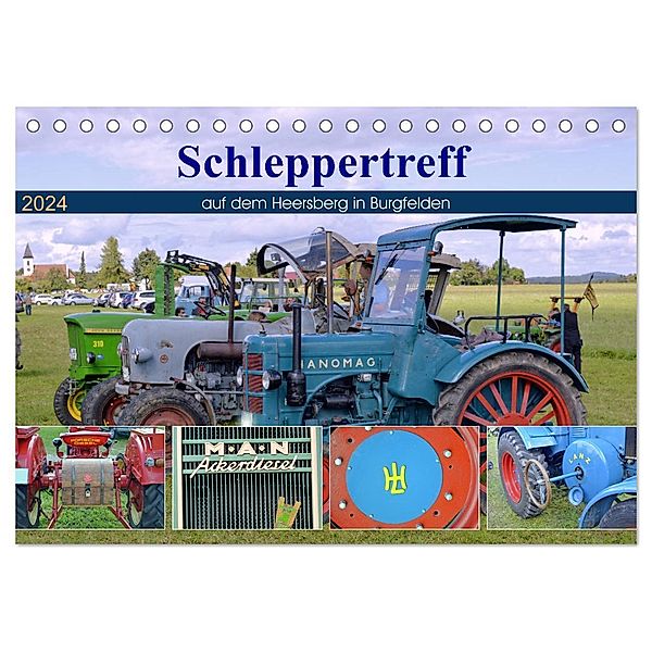 Schleppertreff auf dem Heersberg in Burgfelden (Tischkalender 2024 DIN A5 quer), CALVENDO Monatskalender, Günther Geiger