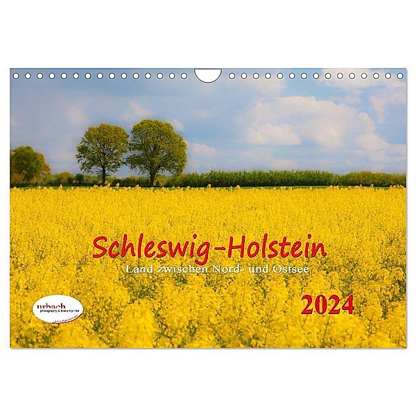 Schleswig-Holstein Land zwischen Nord- und Ostsee (Wandkalender 2024 DIN A4 quer), CALVENDO Monatskalender, Urbach & Urbach