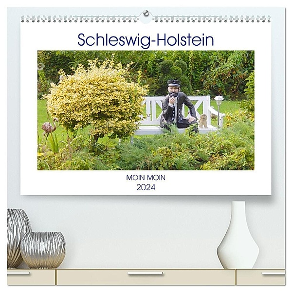 Schleswig-Holstein Moin Moin (hochwertiger Premium Wandkalender 2024 DIN A2 quer), Kunstdruck in Hochglanz, Martina Busch