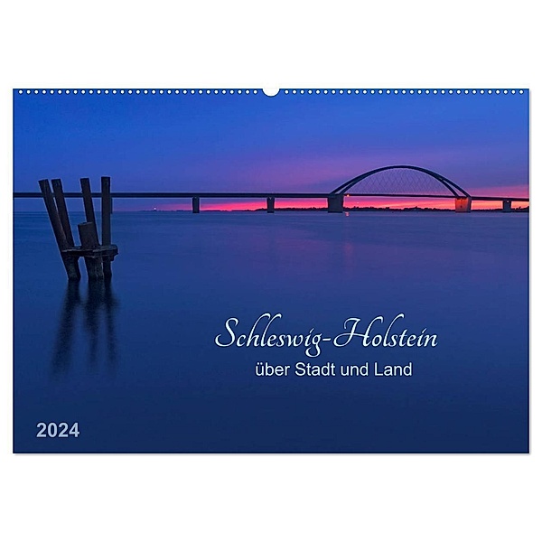Schleswig-Holstein - über Stadt und Land (Wandkalender 2024 DIN A2 quer), CALVENDO Monatskalender, Klaus Kolfenbach