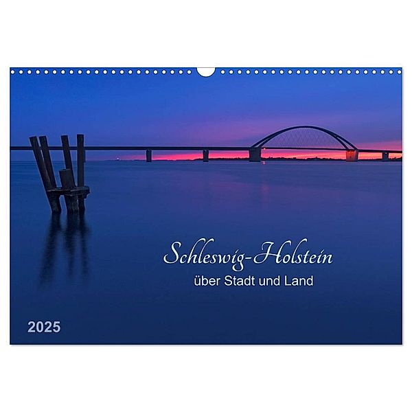 Schleswig-Holstein - über Stadt und Land (Wandkalender 2025 DIN A3 quer), CALVENDO Monatskalender, Calvendo, Klaus Kolfenbach