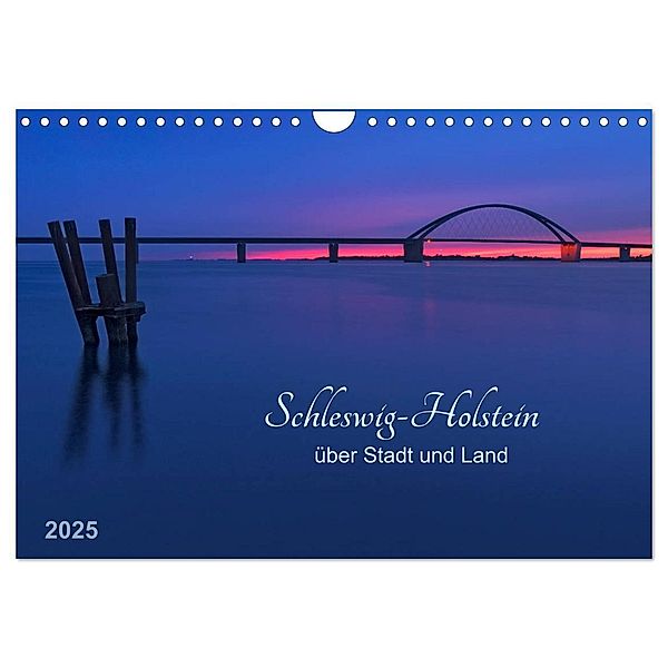 Schleswig-Holstein - über Stadt und Land (Wandkalender 2025 DIN A4 quer), CALVENDO Monatskalender, Calvendo, Klaus Kolfenbach