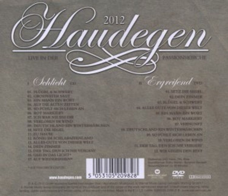 Schlicht & Ergreifend Live In Der Passionskirche CD+DVD von Haudegen |  Weltbild.de