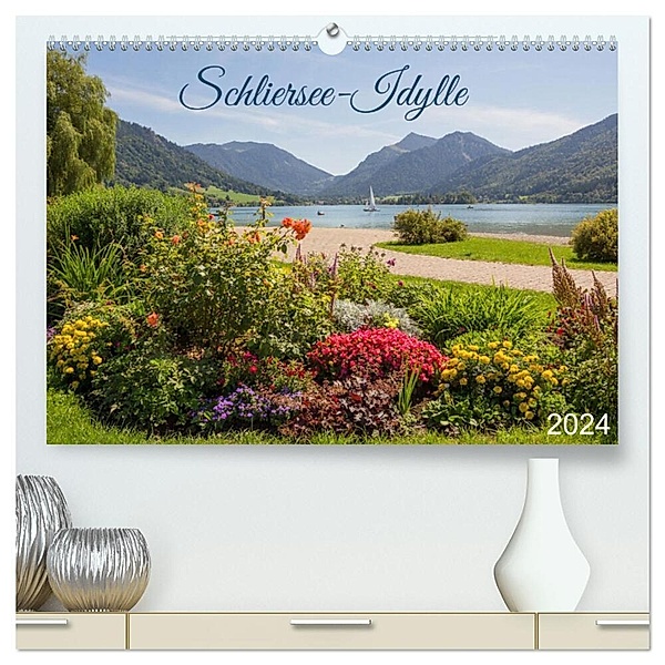 Schliersee-Idylle 2024 (hochwertiger Premium Wandkalender 2024 DIN A2 quer), Kunstdruck in Hochglanz, SusaZoom