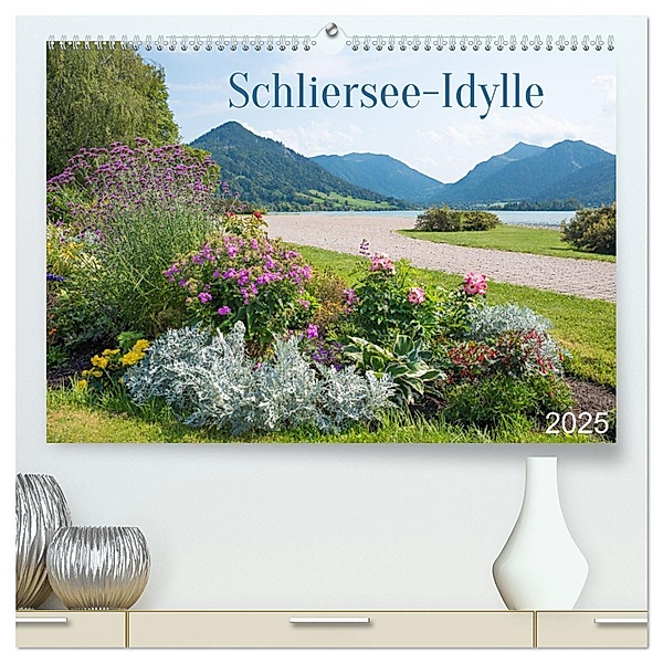 Schliersee-Idylle (hochwertiger Premium Wandkalender 2025 DIN A2 quer), Kunstdruck in Hochglanz, Calvendo, SusaZoom
