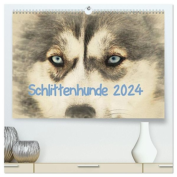 Schlittenhunde 2024 (hochwertiger Premium Wandkalender 2024 DIN A2 quer), Kunstdruck in Hochglanz, Andrea Redecker