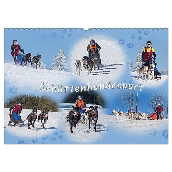 Schlittenhundesport (Wandkalender 2024 DIN A2 quer), CALVENDO Monatskalender, Heiko Eschrich - HeschFoto