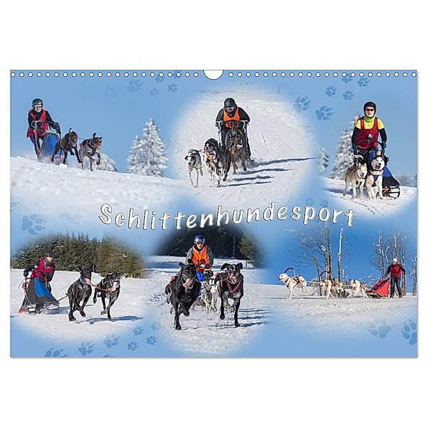Schlittenhundesport (Wandkalender 2024 DIN A3 quer), CALVENDO Monatskalender, Heiko Eschrich - HeschFoto