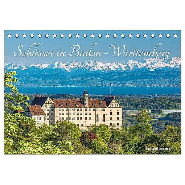 Schlösser in Baden-Württemberg (Tischkalender 2025 DIN A5 quer), CALVENDO Monatskalender, Calvendo, Giuseppe Di Domenico