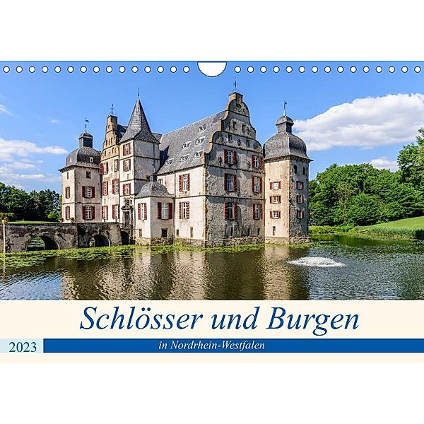 Schlösser und Burgen in NRW (Wandkalender 2023 DIN A4 quer), Frank Ebert