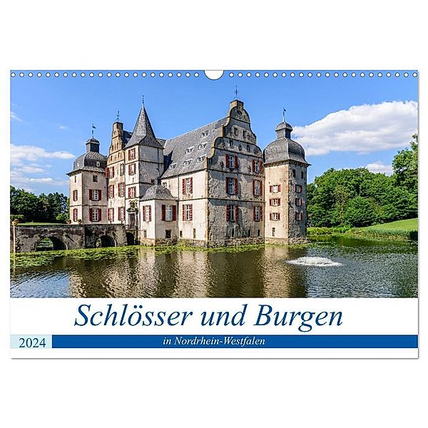 Schlösser und Burgen in NRW (Wandkalender 2024 DIN A3 quer), CALVENDO Monatskalender, Frank Ebert