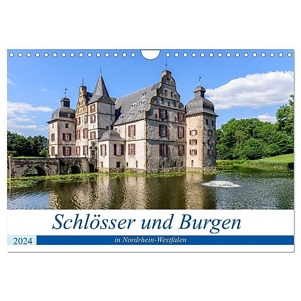 Schlösser und Burgen in NRW (Wandkalender 2024 DIN A4 quer), CALVENDO Monatskalender, Frank Ebert