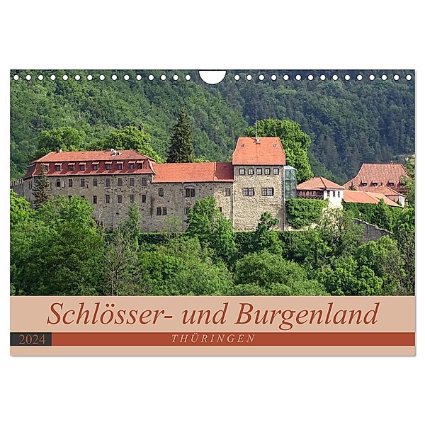 Schlösser- und Burgenland Thüringen (Wandkalender 2024 DIN A4 quer), CALVENDO Monatskalender, Flori0