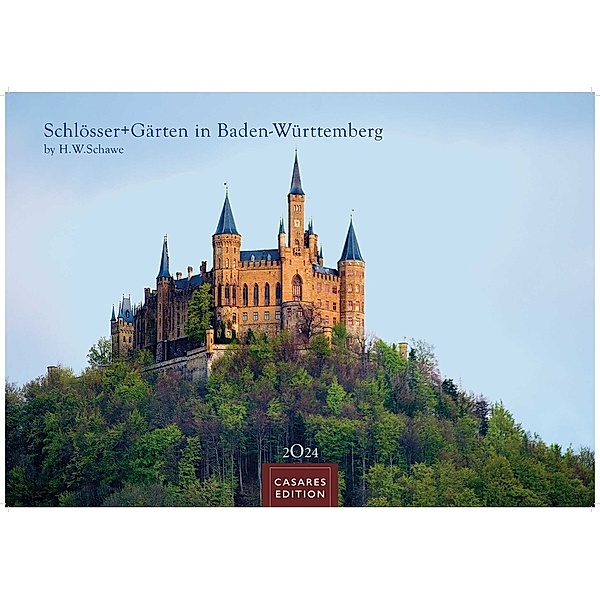 Schlösser und Gärten in Baden Württemberg 2024 L 35x50cm, H.W. Schawe
