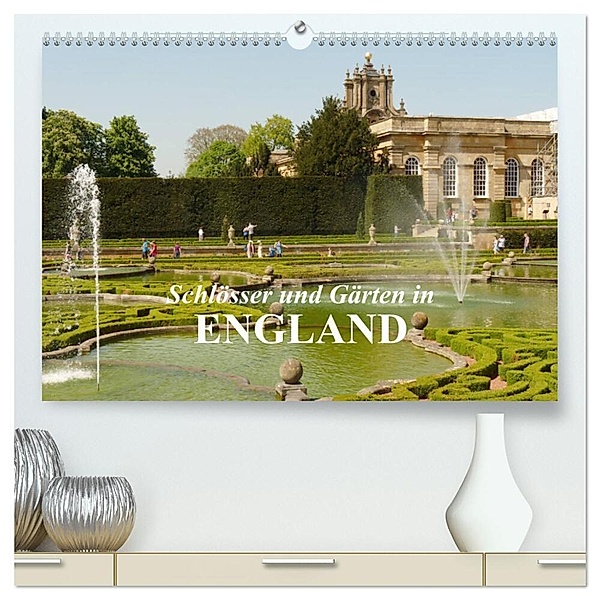 Schlösser und Gärten in England (hochwertiger Premium Wandkalender 2024 DIN A2 quer), Kunstdruck in Hochglanz, Gisela Kruse