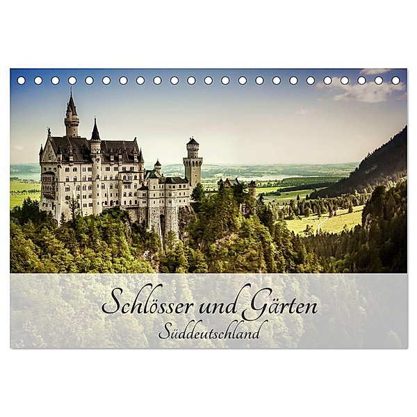 Schlösser und Gärten Süddeutschland (Tischkalender 2024 DIN A5 quer), CALVENDO Monatskalender, Andy D.