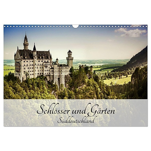 Schlösser und Gärten Süddeutschland (Wandkalender 2024 DIN A3 quer), CALVENDO Monatskalender, Andy D.
