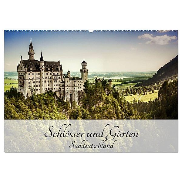 Schlösser und Gärten Süddeutschland (Wandkalender 2025 DIN A2 quer), CALVENDO Monatskalender, Calvendo, Andy D.