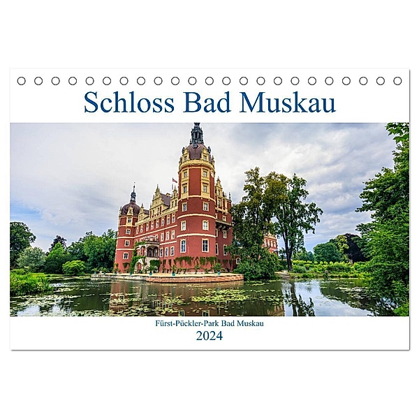 Schloss Bad Muskau (Tischkalender 2024 DIN A5 quer), CALVENDO Monatskalender, IAM photography