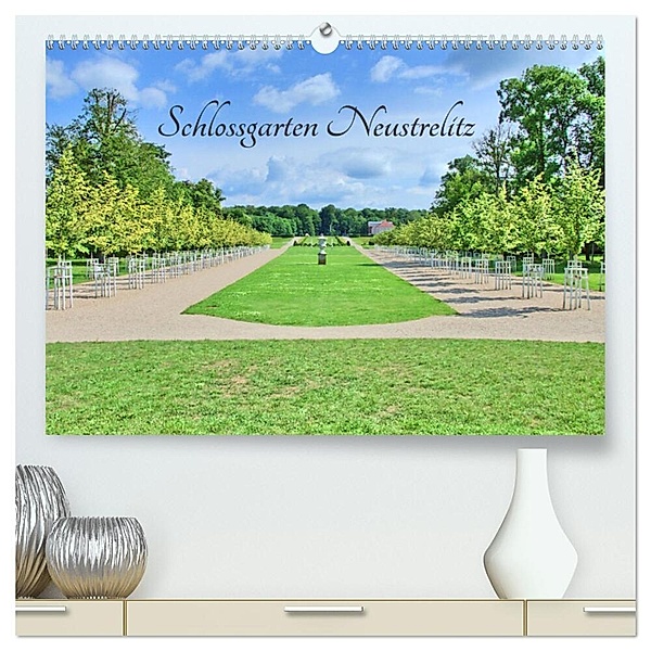 Schlossgarten Neustrelitz (hochwertiger Premium Wandkalender 2024 DIN A2 quer), Kunstdruck in Hochglanz, Andreas Berger