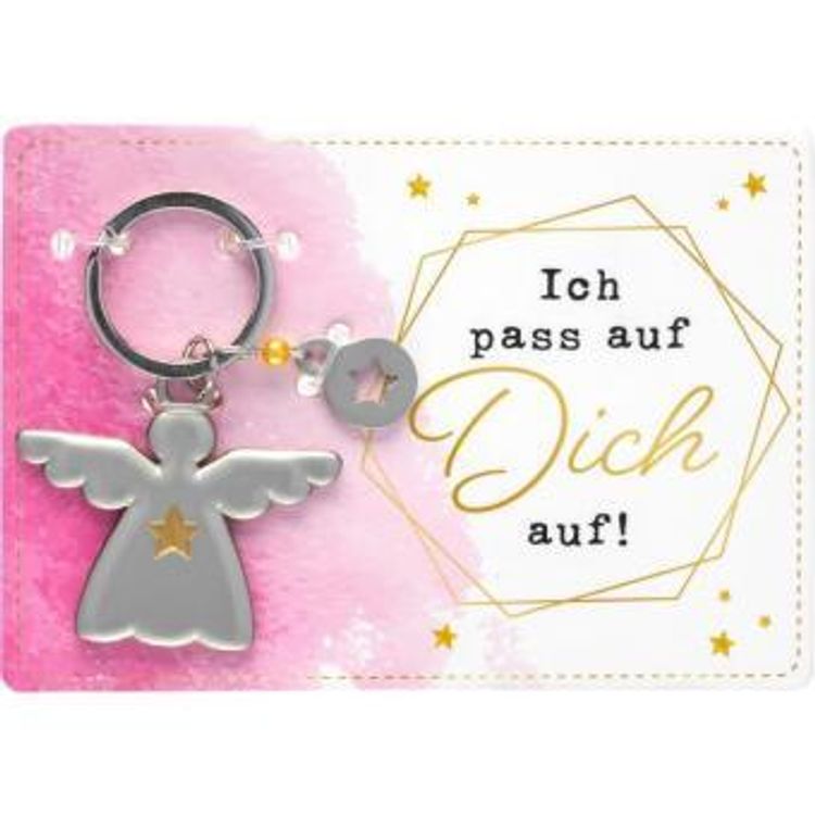 Schlüsselanhänger Engel mit Stern Ich pass auf Dich auf! | Weltbild.at