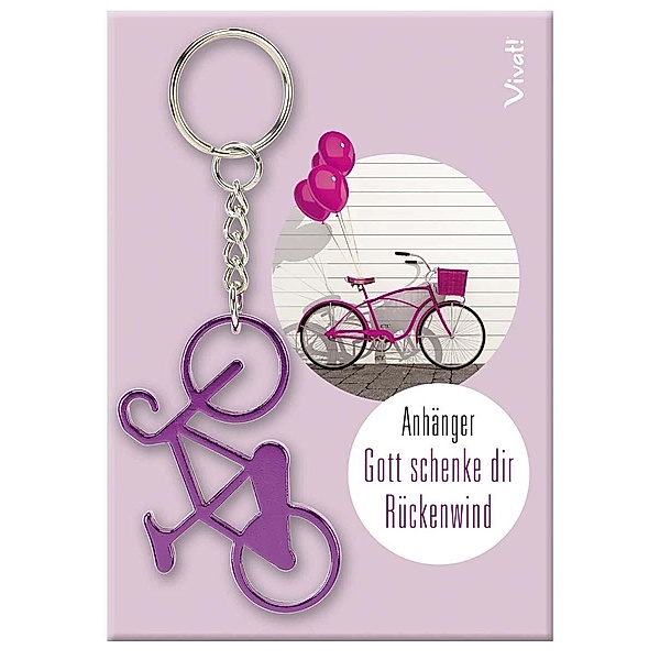 Schlüsselanhänger »Gott schenke dir Rückenwind« - violett