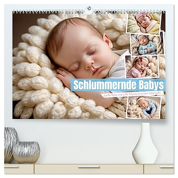 Schlummernde Babys (hochwertiger Premium Wandkalender 2025 DIN A2 quer), Kunstdruck in Hochglanz, Calvendo, Steffani Lehmann