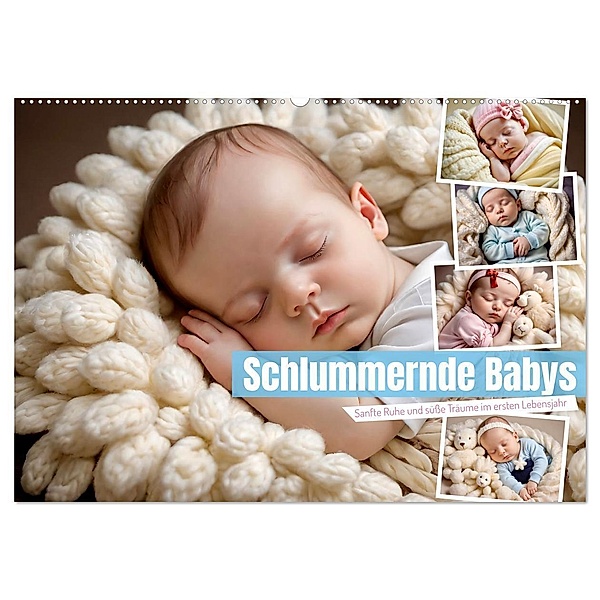 Schlummernde Babys (Wandkalender 2025 DIN A2 quer), CALVENDO Monatskalender, Calvendo, Steffani Lehmann