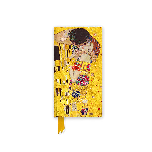 Schmales Hardcover-Notizbuch: Gustav Klimt, Der Kuss, Flame Tree Publishing