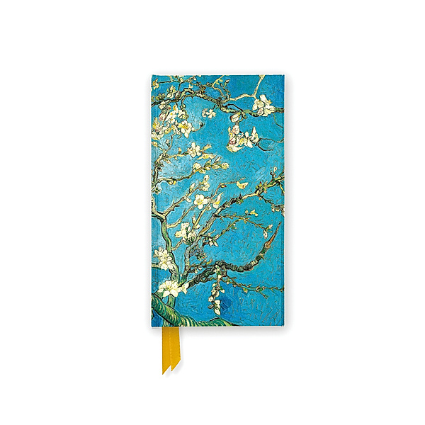Schmales Hardcover-Notizbuch: Vincent van Gogh, Mandelbaum in Blüte, Flame Tree Publishing