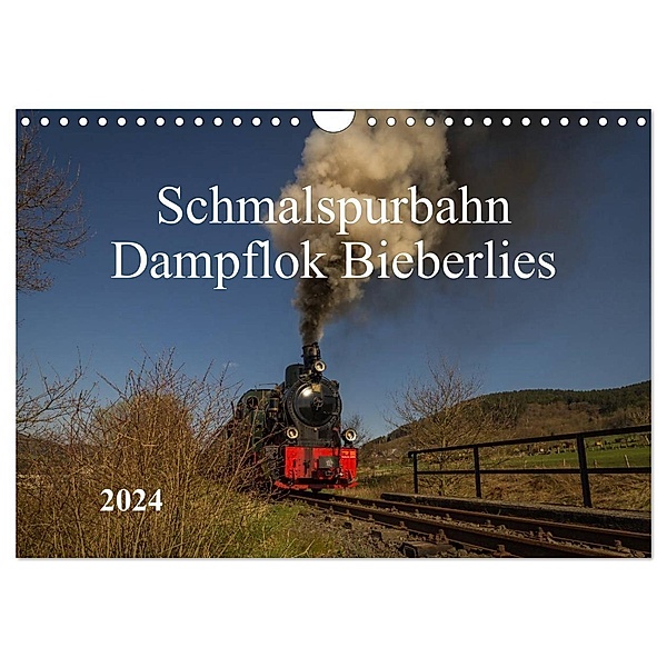 Schmalspurbahn Dampflok Bieberlies (Wandkalender 2024 DIN A4 quer), CALVENDO Monatskalender, Simone Rein