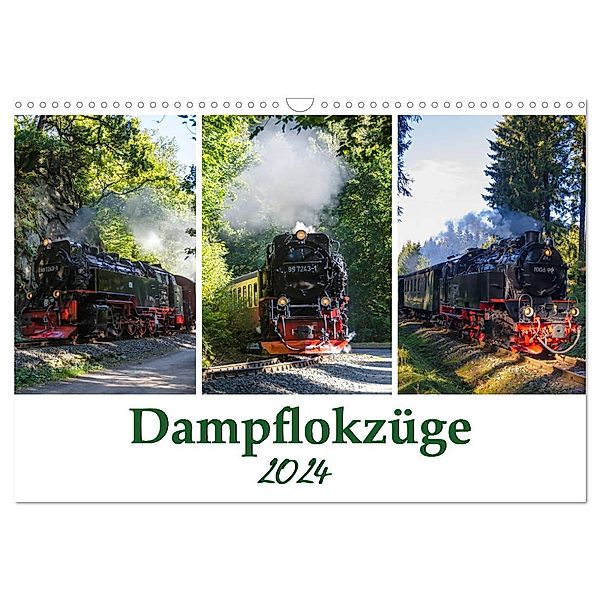 Schmalspurbahnen im Harz (Wandkalender 2024 DIN A3 quer), CALVENDO Monatskalender, Steffen Gierok; Magic Artist Design