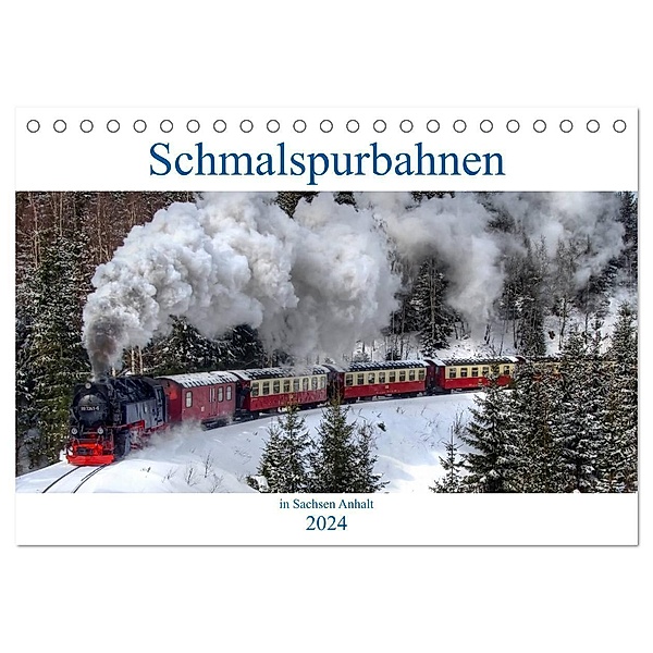 Schmalspurbahnen in Sachsen Anhalt (Tischkalender 2024 DIN A5 quer), CALVENDO Monatskalender, Steffen Gierok