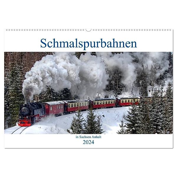 Schmalspurbahnen in Sachsen Anhalt (Wandkalender 2024 DIN A2 quer), CALVENDO Monatskalender, Steffen Gierok