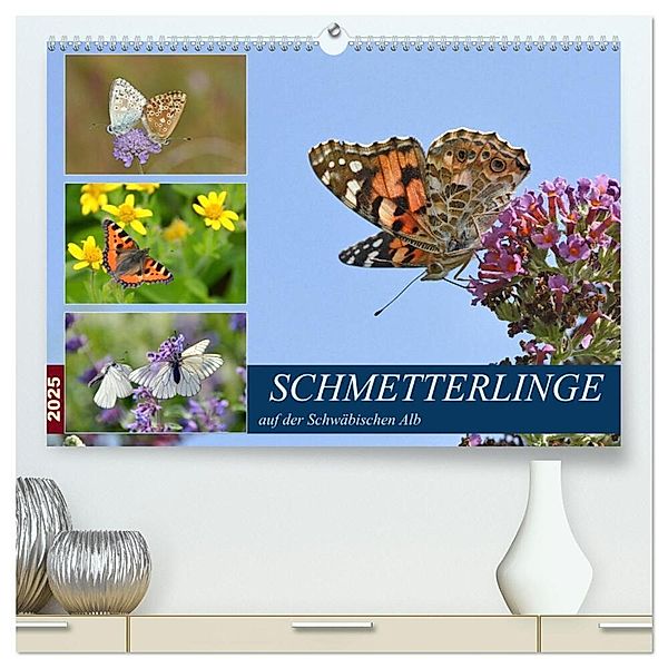 Schmetterlinge auf der Schwäbischen Alb (hochwertiger Premium Wandkalender 2025 DIN A2 quer), Kunstdruck in Hochglanz, Calvendo, Gugigei