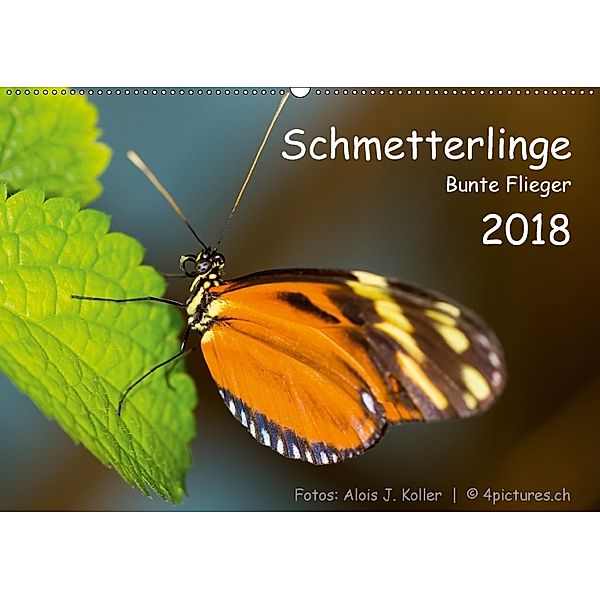 Schmetterlinge - Bunte Flieger 2018CH-Version (Wandkalender 2018 DIN A2 quer), Alois J. Koller 4pictures.ch