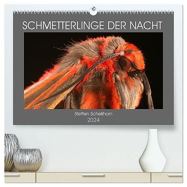 SCHMETTERLINGE DER NACHT (hochwertiger Premium Wandkalender 2024 DIN A2 quer), Kunstdruck in Hochglanz, Steffen Schellhorn