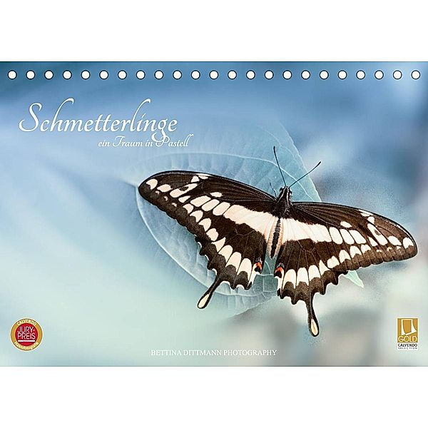 Schmetterlinge - ein Traum in Pastell (Tischkalender 2023 DIN A5 quer), Bettina Dittmann