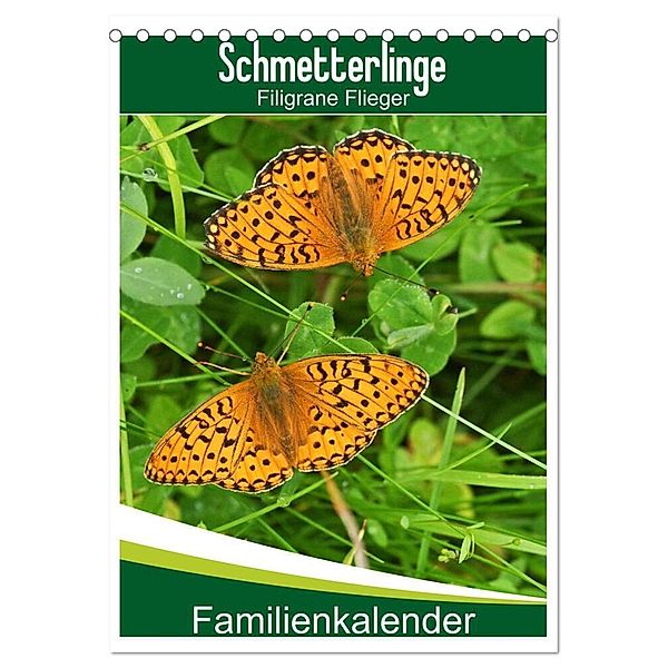 Schmetterlinge: Filigrane Flieger / Familienkalender (Tischkalender 2024 DIN A5 hoch), CALVENDO Monatskalender, Karl-Hermann Althaus