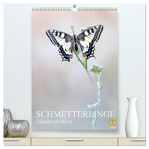 Schmetterlinge - Gaukler im Wind (hochwertiger Premium Wandkalender 2024 DIN A2 hoch), Kunstdruck in Hochglanz, Anton Simon