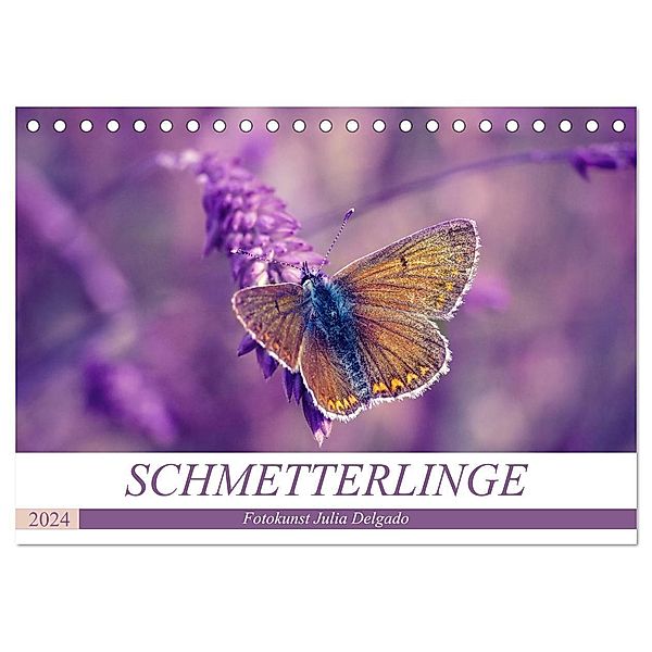 Schmetterlinge im Fokus (Tischkalender 2024 DIN A5 quer), CALVENDO Monatskalender, Julia Delgado