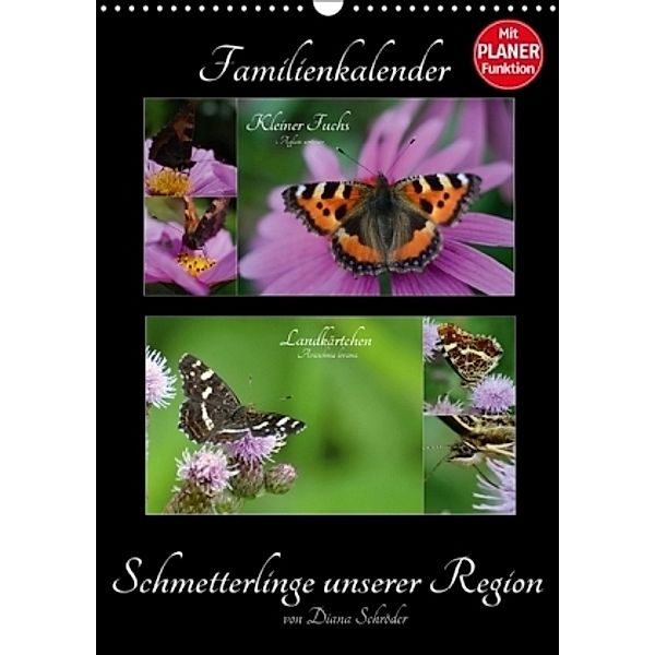 Schmetterlinge unserer Region Familienkalender (Wandkalender 2017 DIN A3 hoch), Diana Schröder