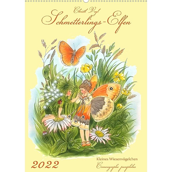 Schmetterlings-Elfen (Wandkalender 2023 DIN A2 hoch), Christl Vogl