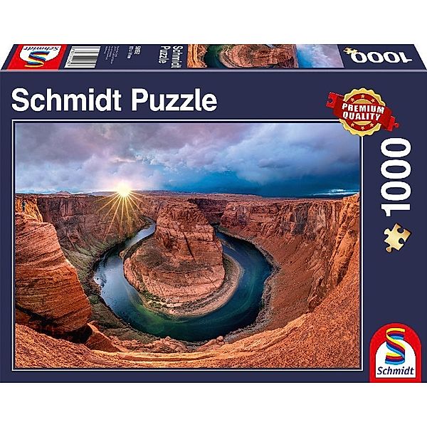 SCHMIDT SPIELE Schmidt Puzzle 1000 - Glen Canyon, Horseshoe Bend am Colorado River (Puzzle)