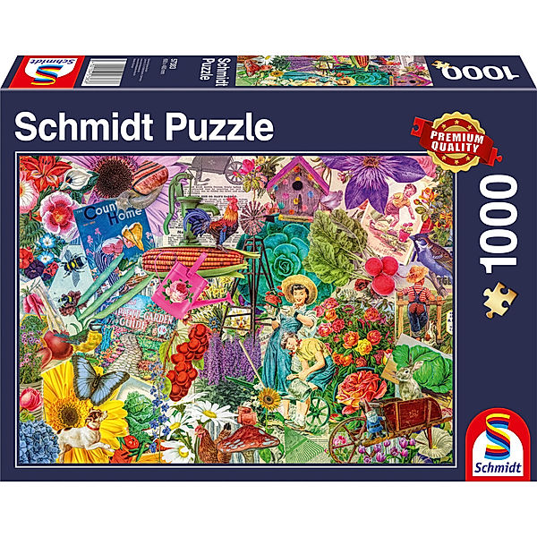 SCHMIDT SPIELE Schmidt Puzzle 1000 - Happy Gardening